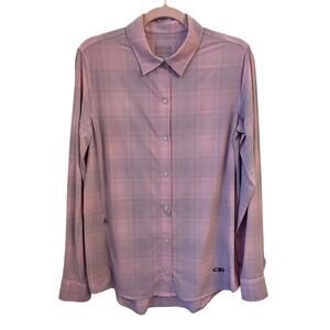 Outdoor Research Womens Astroman Long Sleeve Sun Shirt UPF Medium Hiking Camping
